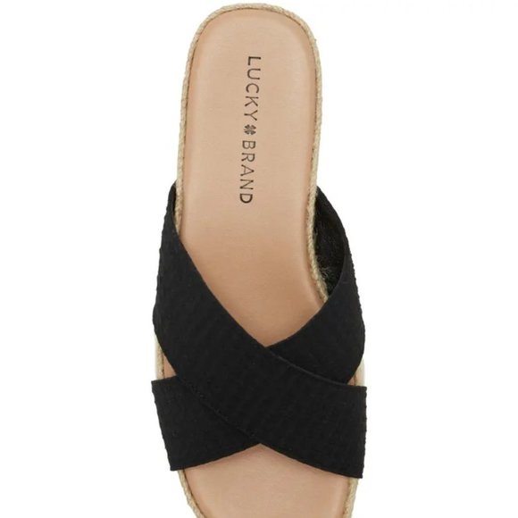 New Lucky Brand Gayte Slide Sandal, Size  7.5 and 8 in Black Textile - Picture 5 of 9